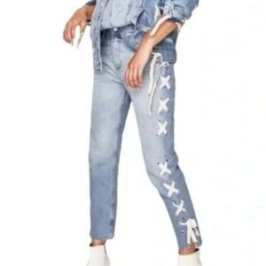 Zara lace up jeans